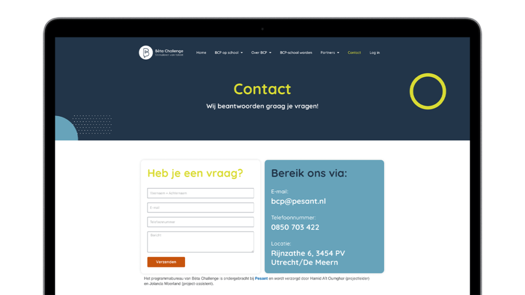 Contact-Beta_Challenge-Website-screens